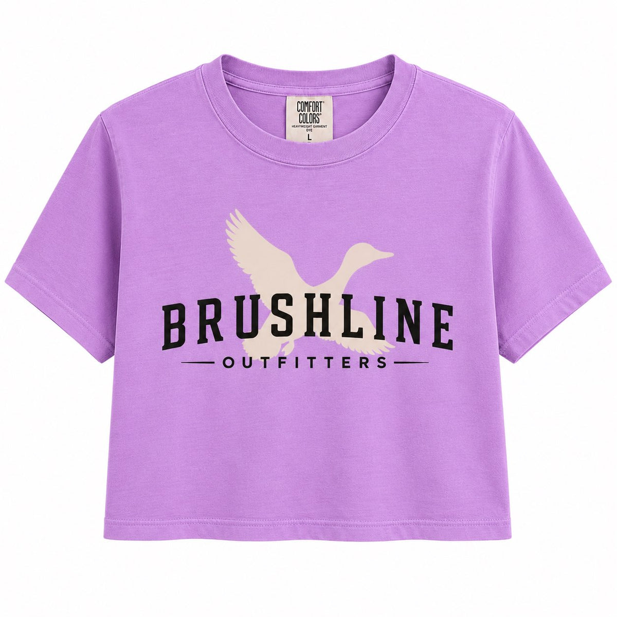 Brushline Outfitters Neon Purple Crop Tee